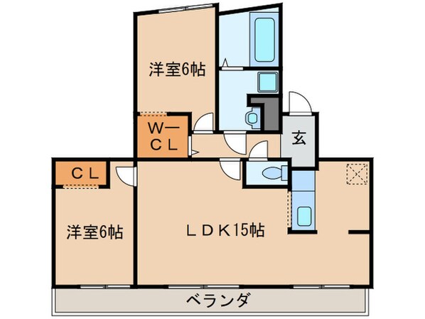 八幡マンションの物件間取画像